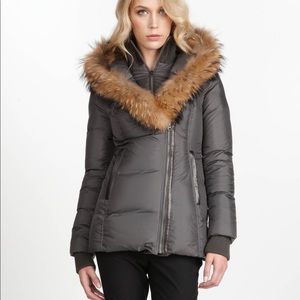 Mackage Fur Lined Rena Grey Down Coat